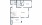 Cavern - 1 bedroom floorplan layout with 1 bath and 750 square feet.